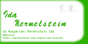 ida mermelstein business card